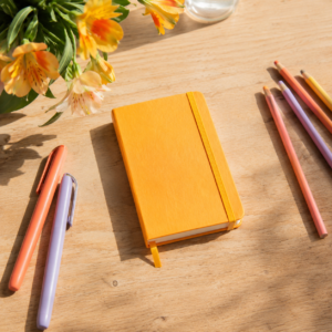 Caderno A6 Amarelo Capa Dura