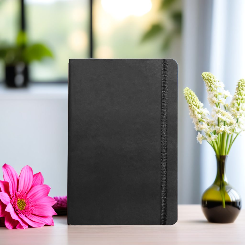 Caderno A5 Capa Dura Preto